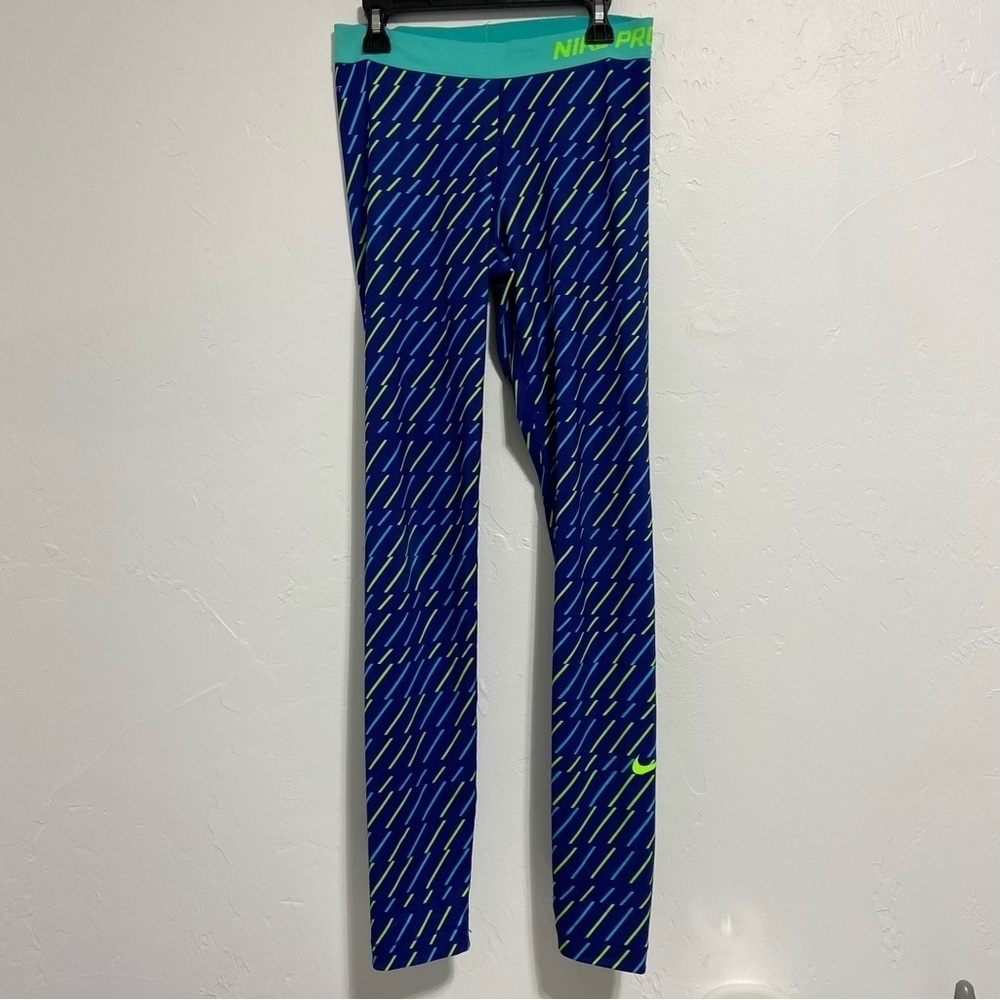 Nike Pro Core Bolt Print Compression Tights Women's 684665-455 Size M